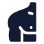 Shoulder icon with solid rounded style