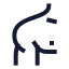Shoulder icon with stroke sharp style