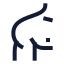 Shoulder icon with stroke sharp style