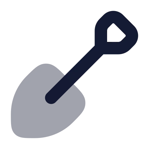 Shovel Icon in Bulk Rounded style