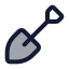 Shovel icon with duotone standard style