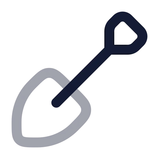 Shovel Icon in Twotone Rounded style