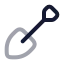 Shovel icon with twotone rounded style