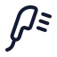 Showerhead icon with stroke rounded style