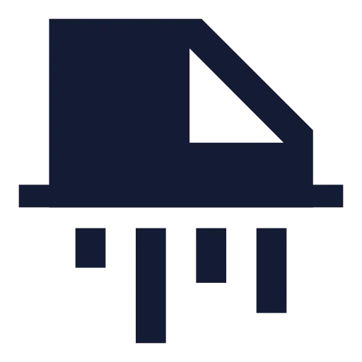 Shredder Icon in Solid Sharp style