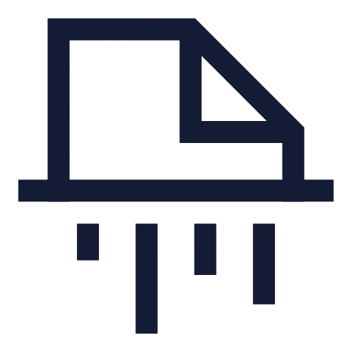 Shredder Icon in Stroke Sharp style