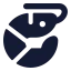 Shrimp icon with solid rounded style