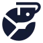 Shrimp icon with solid sharp style