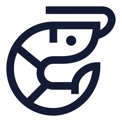 Shrimp Icon in Stroke Sharp style