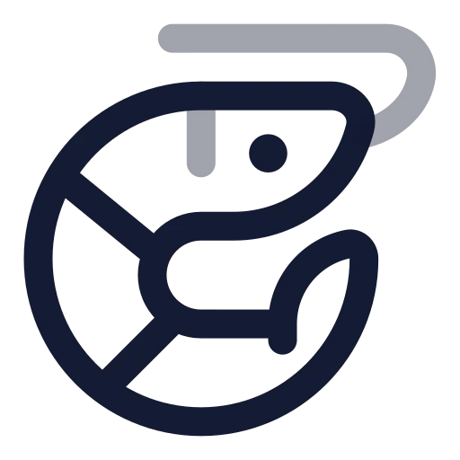 Shrimp Icon in Twotone Rounded style