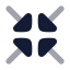 Shrink icon with bulk rounded style