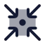 Shrinkdot icon with duotone rounded style