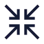 Shrink icon with stroke sharp style
