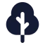 Shrub icon with solid standard style