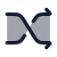 Shuffle icon with duotone rounded style