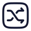 Shufflesquare icon with stroke rounded style