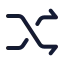 Shuffle icon with stroke standard style