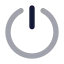 Shutdown icon with bulk rounded style
