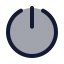 Shutdown icon with duotone rounded style