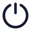 Shutdown icon with solid standard style