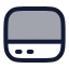 Sidebarbottom icon with duotone rounded style