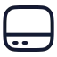 Sidebarbottom icon with stroke rounded style