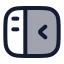 Sidebarleft icon with duotone rounded style