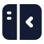 Sidebarleft icon with solid standard style
