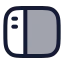Sidebarleft icon with duotone rounded style