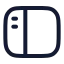 Sidebarleft icon with stroke rounded style