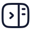 Sidebarright icon with stroke rounded style