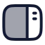 Sidebarright icon with duotone rounded style