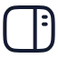 Sidebarright icon with stroke rounded style