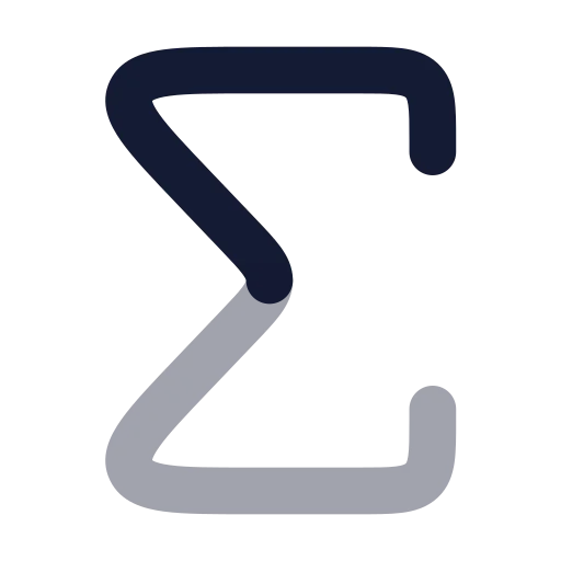 Sigma Icon in Bulk Rounded style