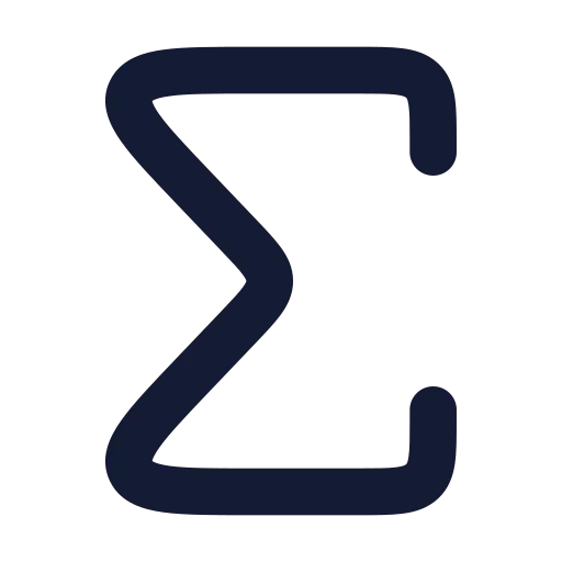 Sigma Icon in Solid Rounded style