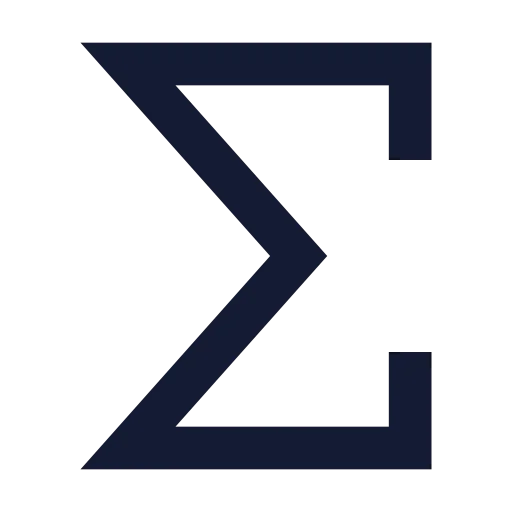 Sigma Icon in Solid Sharp style