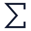 Sigma icon with stroke sharp style