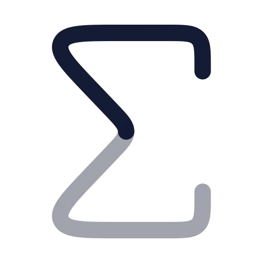 Sigma Icon in Twotone Rounded style