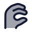 Signlanguagec icon with duotone rounded style