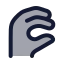 Signlanguagec icon with duotone standard style
