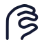 Signlanguagec icon with stroke rounded style