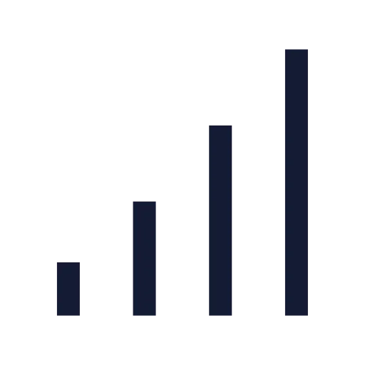 Signal High Icon in Stroke Sharp style