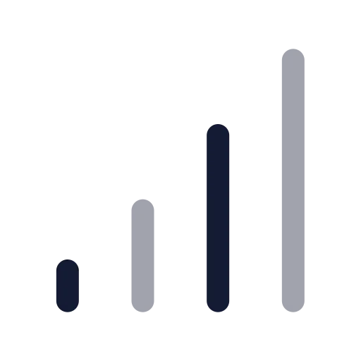 Signal High Icon in Twotone Rounded style