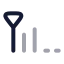 Signallowmedium icon with twotone rounded style