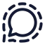 Signal icon with stroke rounded style
