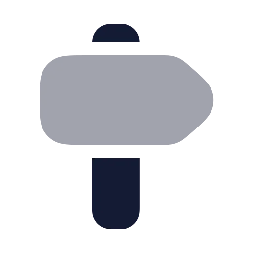 Signpost Big Icon in Bulk Rounded style