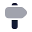 Signpostbig icon with bulk rounded style