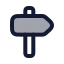 Signpostbig icon with duotone rounded style