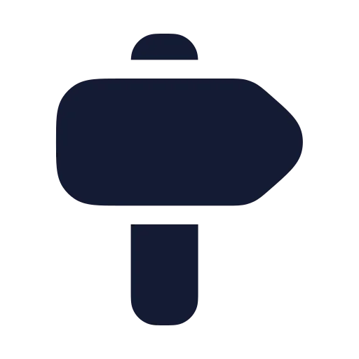 Signpost Big Icon in Solid Rounded style