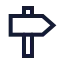 Signpostbig icon with stroke sharp style